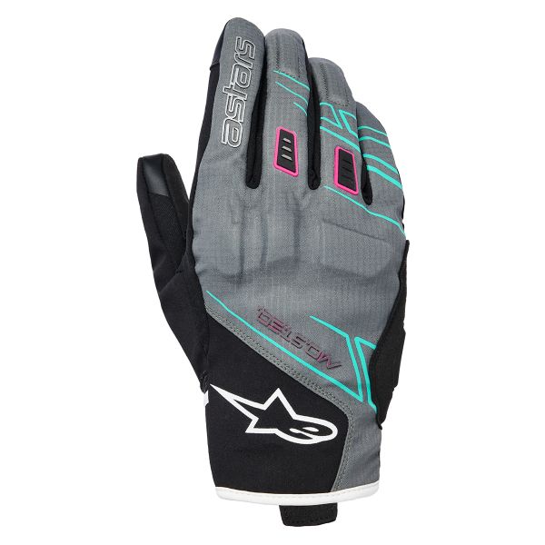 Motorradhandschuhe Alpinestars Stella Moblast WP Fur Gray Black Pink Fluo