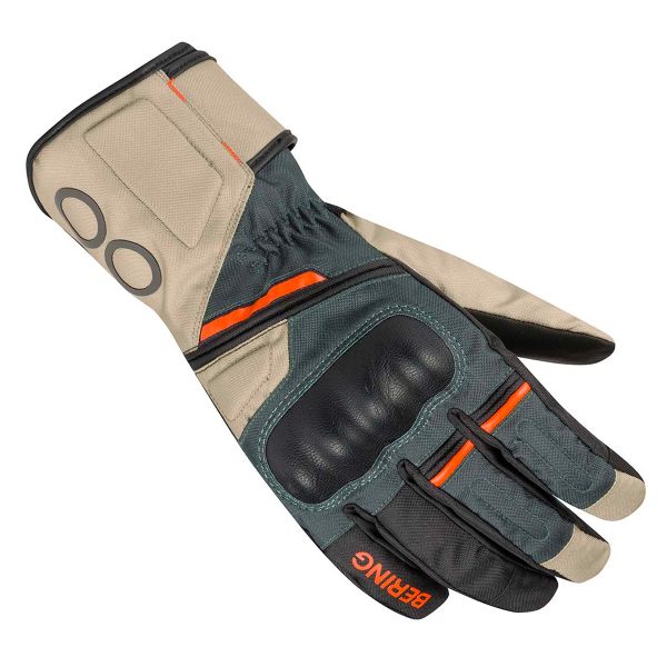 Motorradhandschuhe Bering Lady Siberia Beige Grey Orange Gloves Motorradhandschuhe Bering Lady Siberia Beige Grey Orange Gloves