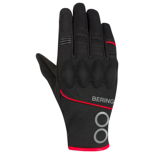 Motorradhandschuhe Bering Nassau Schwarz Rot Gloves
