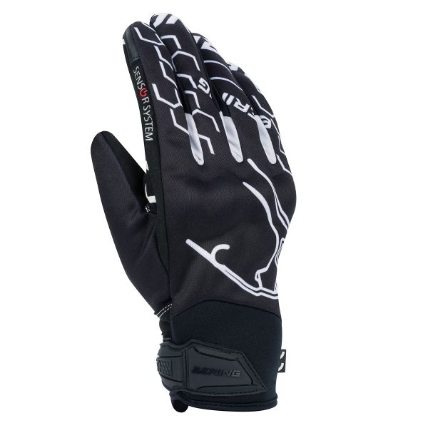 Motorradhandschuhe Bering Walshe Black White