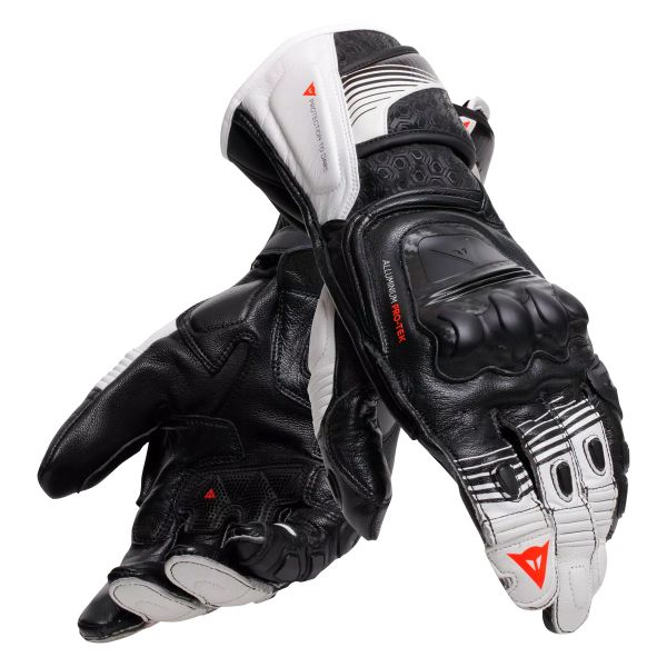 Motorradhandschuhe Dainese Fiero Metal Black White Red Fluo