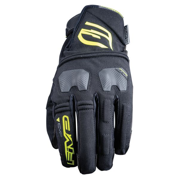 Motorradhandschuhe Five E-WP Black Fluo Yellow