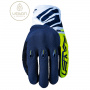 Motorradhandschuhe Five E3 Evo Fluo Yellow Blue