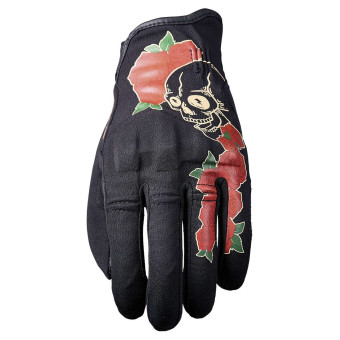Motorradhandschuhe Five Flow Woman Skull Roses