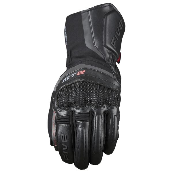 Motorradhandschuhe Five GT2 Evo WP Black