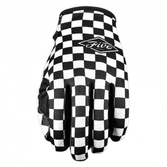 Motorradhandschuhe Five MXF4 Flat Track Black White