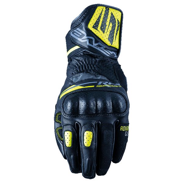 Motorradhandschuhe Five RFX Sport Black Fluo Yellow