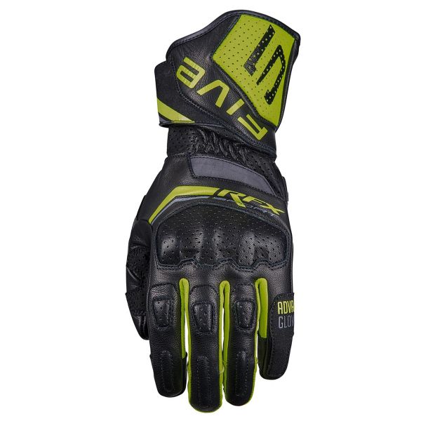 Motorradhandschuhe Five RFX Sport Evo Black fluo Yellow