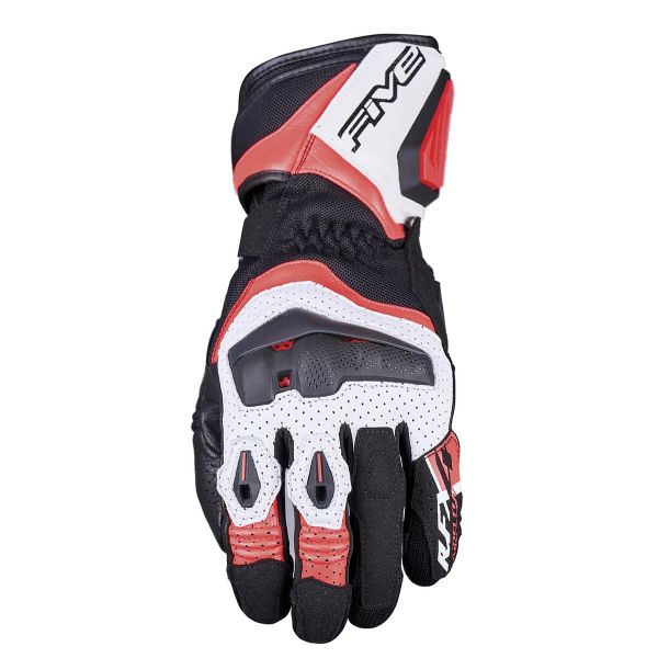 Motorradhandschuhe Five RFX4 Evo Airflow White Fluo Red