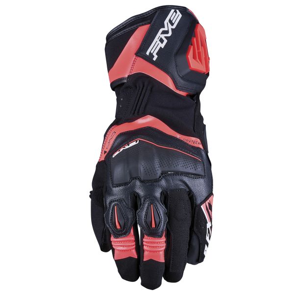 Motorradhandschuhe Five RFX4 Evo WP Black Fluo Red