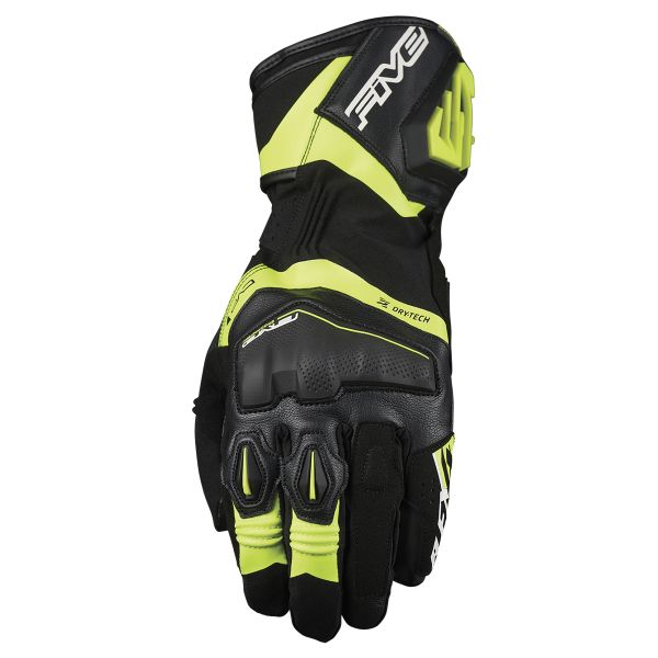 Motorradhandschuhe Five RFX4 Evo WP Black Fluo Yellow