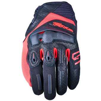 Motorradhandschuhe Five RS1 Black Fluo Red
