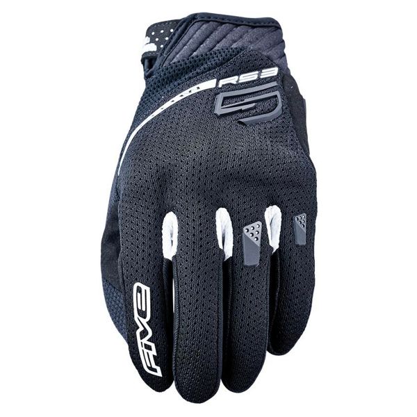 Motorradhandschuhe Five RS3 Evo Airflow Black White