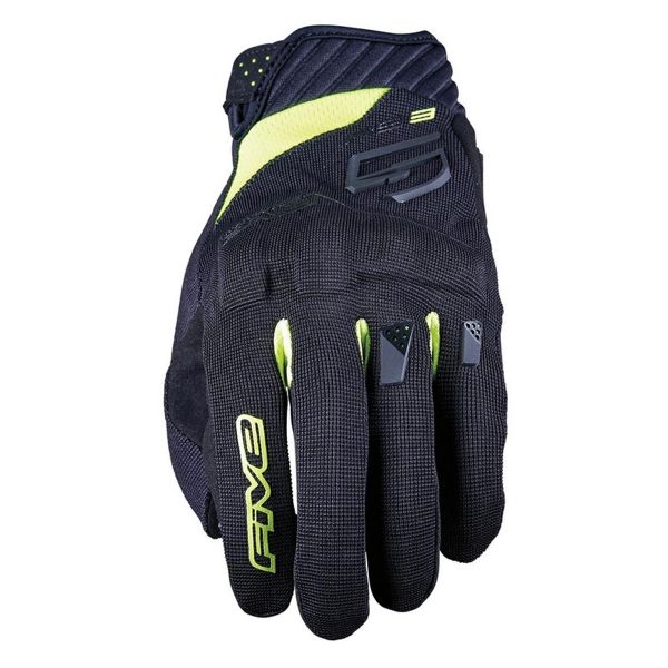 Motorradhandschuhe Five RS3 Evo Black Fluo Yellow