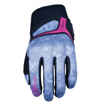 Motorradhandschuhe Five RS3 Replica Woman Flower Grey Fluo Pink