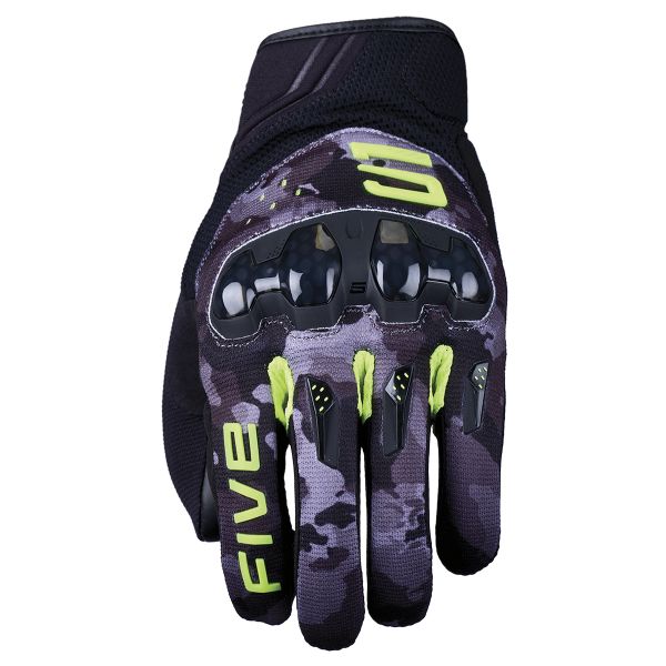 Motorradhandschuhe Five RSX Camo Black Fluo Yellow