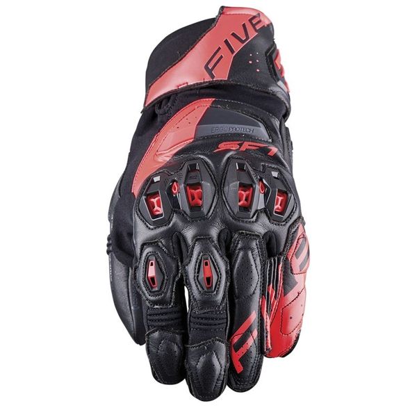 Motorradhandschuhe Five Sf1 Evo Schwarz fluo Red
