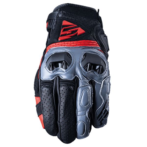 Motorradhandschuhe Five SF2 21 Grey Fluo Red