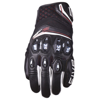Motorradhandschuhe Five SF2 Evo Black White Fluo Red