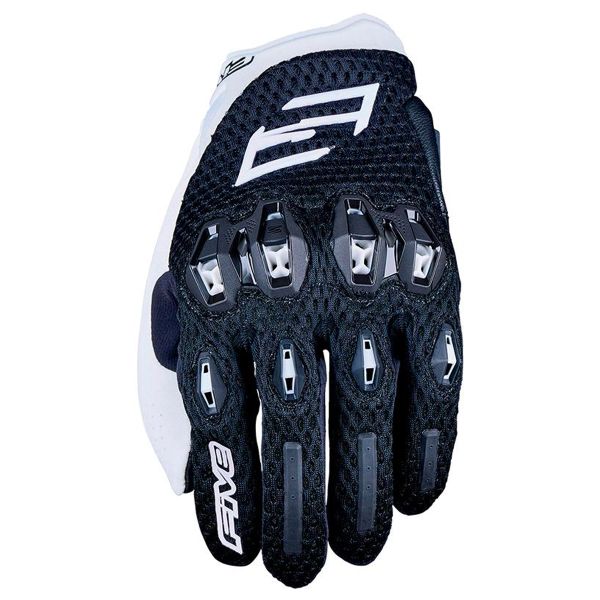 Motorradhandschuhe Five Stunt Evo 2 Airflow Black White