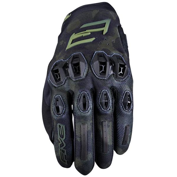 Motorradhandschuhe Five Stunt Evo 2 Camo Kaki Motorradhandschuhe Five Stunt Evo 2 Camo Kaki