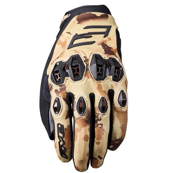 Motorradhandschuhe Five Stunt Evo 2 Camo Sand