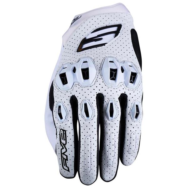Motorradhandschuhe Five Stunt Evo 2 Leather White