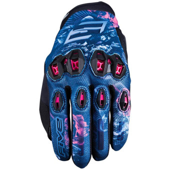 Motorradhandschuhe Five Stunt Evo 2 Woman Flower Pink