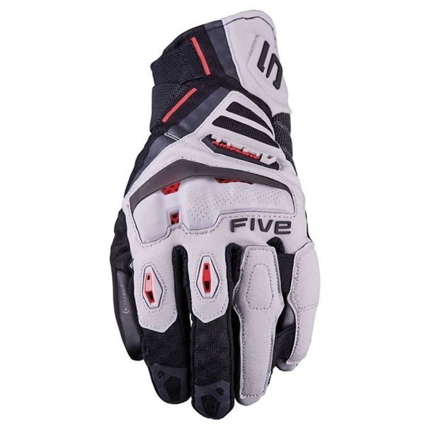 Motorradhandschuhe Five TFX1 Airflow Short Grey fluo Red