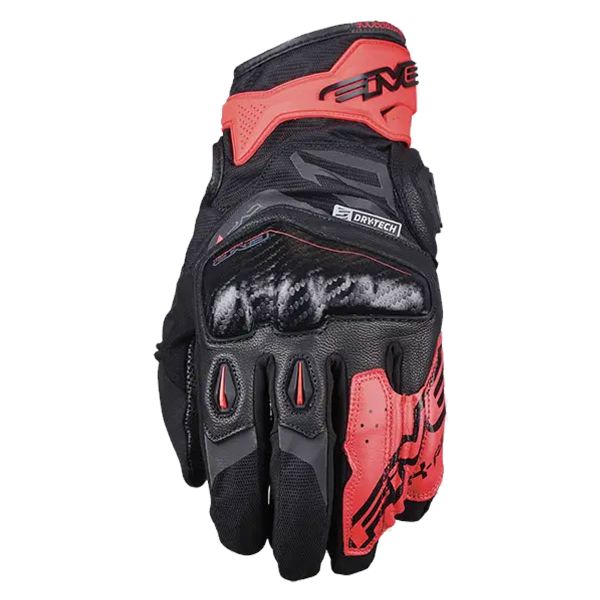 Motorradhandschuhe Five X Rider WP Black fluo Red