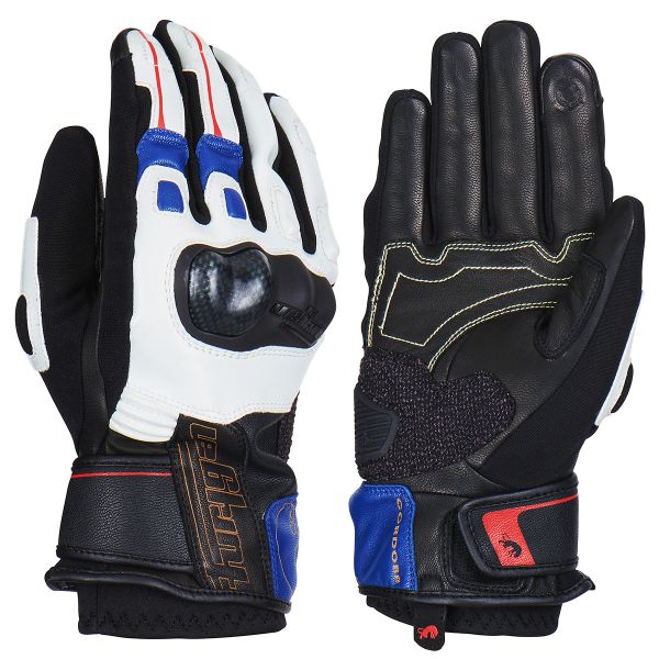 Motorradhandschuhe Furygan Cordoba Blue Pearl Red