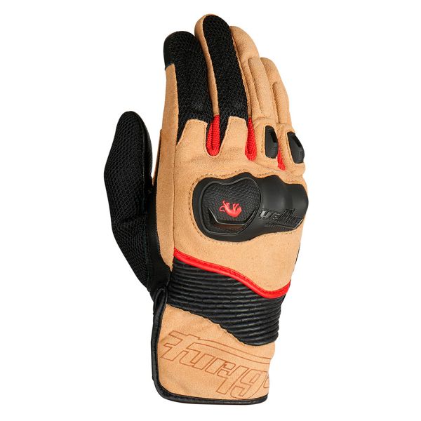 Motorradhandschuhe Furygan Dust Sand Black Red