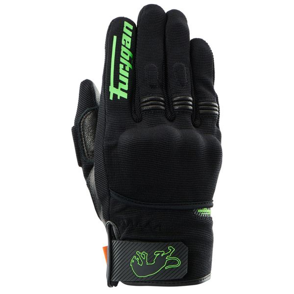 Motorradhandschuhe Furygan Jet D3O Evo Black Green Stab