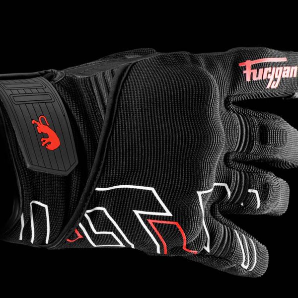 Furygan Jet Neon D3O Black Red