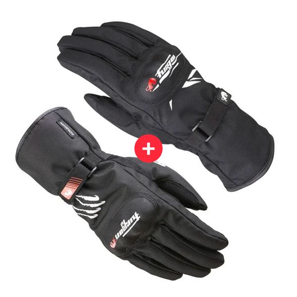 Motorradhandschuhe Furygan Keen Black White + Origami Lady Black White