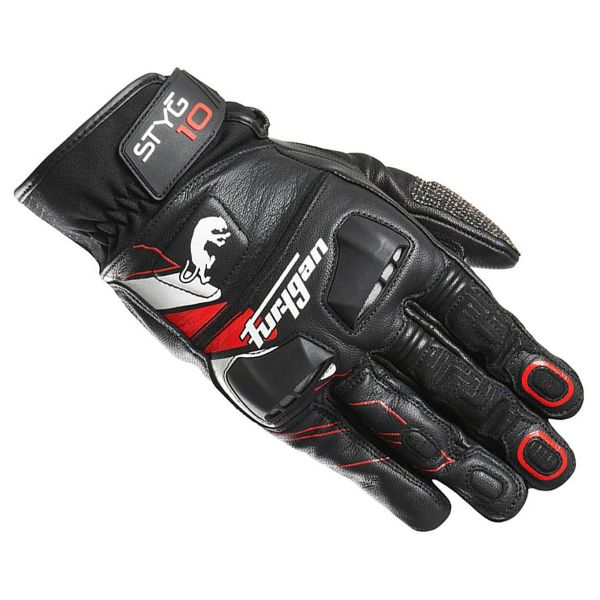 Motorradhandschuhe Furygan Styg 10 Black White Red Motorradhandschuhe Furygan Styg 10 Black White Red