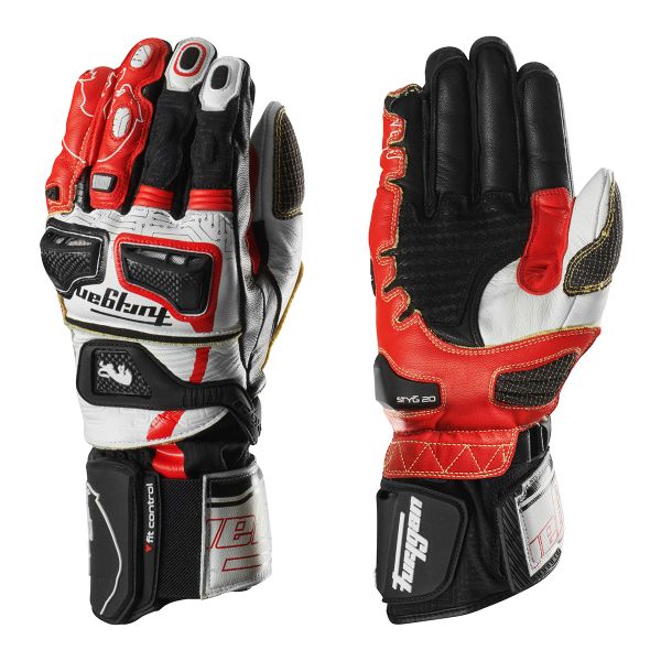 Motorradhandschuhe Furygan Styg20 Kevlar Black White Red Motorradhandschuhe Furygan Styg20 Kevlar Black White Red