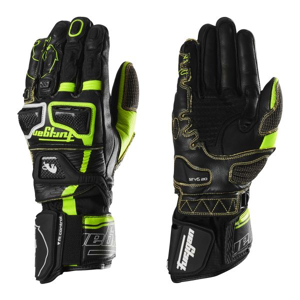 Motorradhandschuhe Furygan Styng20 Kevlar Black Yellow Fluo White Motorradhandschuhe Furygan Styng20 Kevlar Black Yellow Fluo White