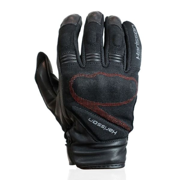 Motorradhandschuhe HARISSON Smoke Black Red Motorradhandschuhe HARISSON Smoke Black Red