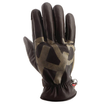 Motorradhandschuhe Helstons Blues Winter Leather Choco Beige