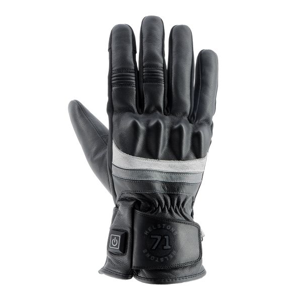 Motorradhandschuhe Helstons Bora Heated Black Grey White Motorradhandschuhe Helstons Bora Heated Black Grey White