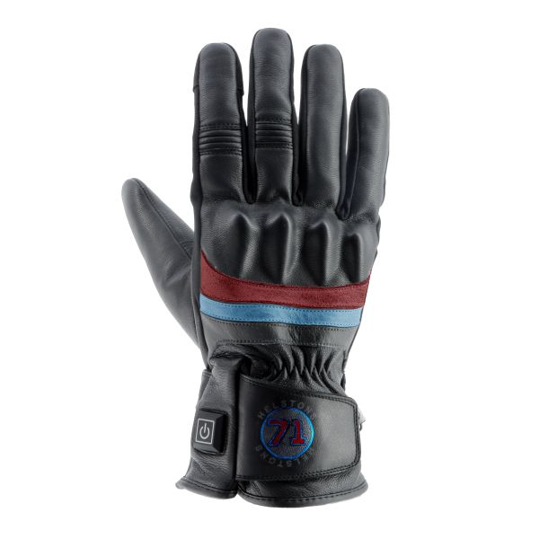 Motorradhandschuhe Helstons Bora Heated Black Red Blue