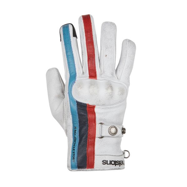 Motorradhandschuhe Helstons Burton White Blue Red