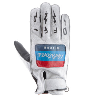 Motorradhandschuhe Helstons Detour Summer White Black Motorradhandschuhe Helstons Detour Summer White Black