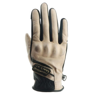 Motorradhandschuhe Helstons DS Lady Summer Leather Schwarz Beige