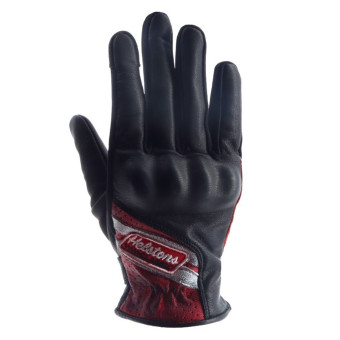 Motorradhandschuhe Helstons DS Lady Summer Leather Schwarz Rot Wei