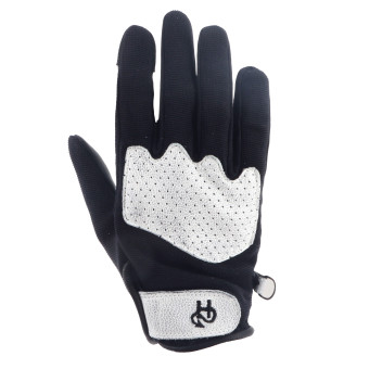 Motorradhandschuhe Helstons Duna Lady Summer 4Ways Leather Schwarz Wei