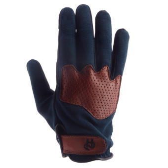 Motorradhandschuhe Helstons Dune Summer 4Ways Leather Blau Tan
