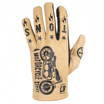 Motorradhandschuhe Helstons Kustom Summer Beige
