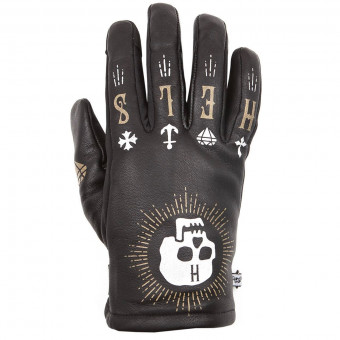 Motorradhandschuhe Helstons Kustom Winter Black Motorradhandschuhe Helstons Kustom Winter Black